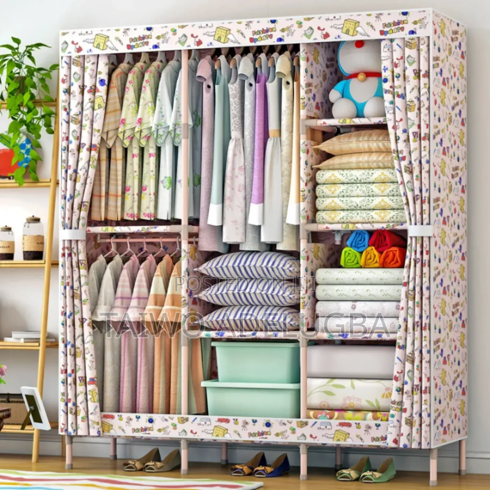 3partition Wooden Wardrobe 
High Quality