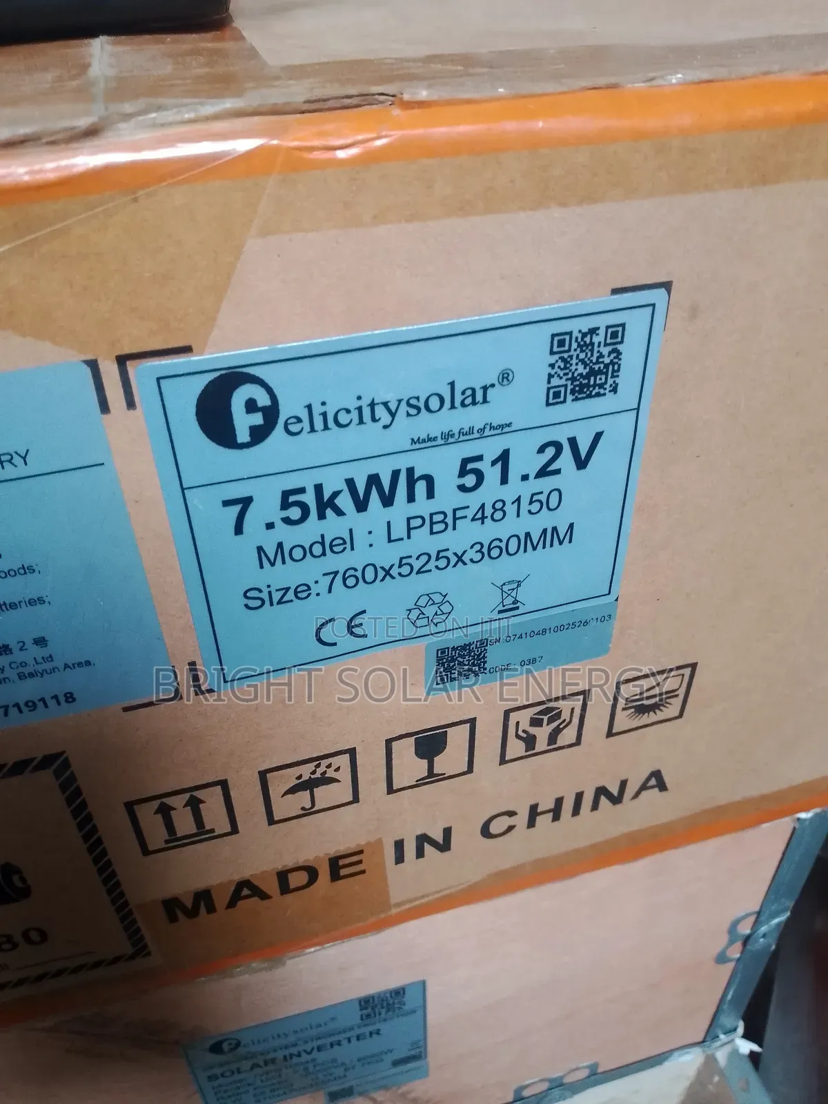 7.5kwh 51.2v Felicity Solar Lithium Battery