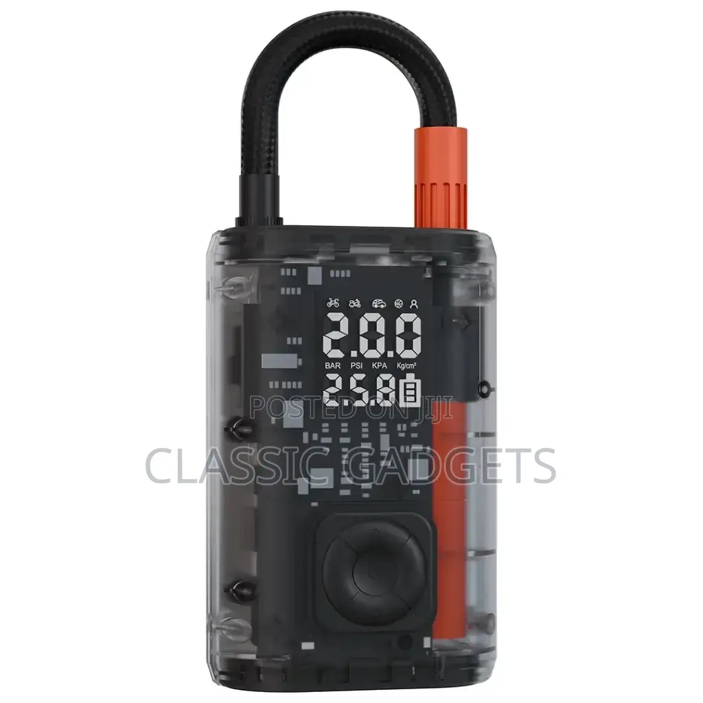 Porodo Vyrox Car Tire Inflator With Real-Time Pressure Display