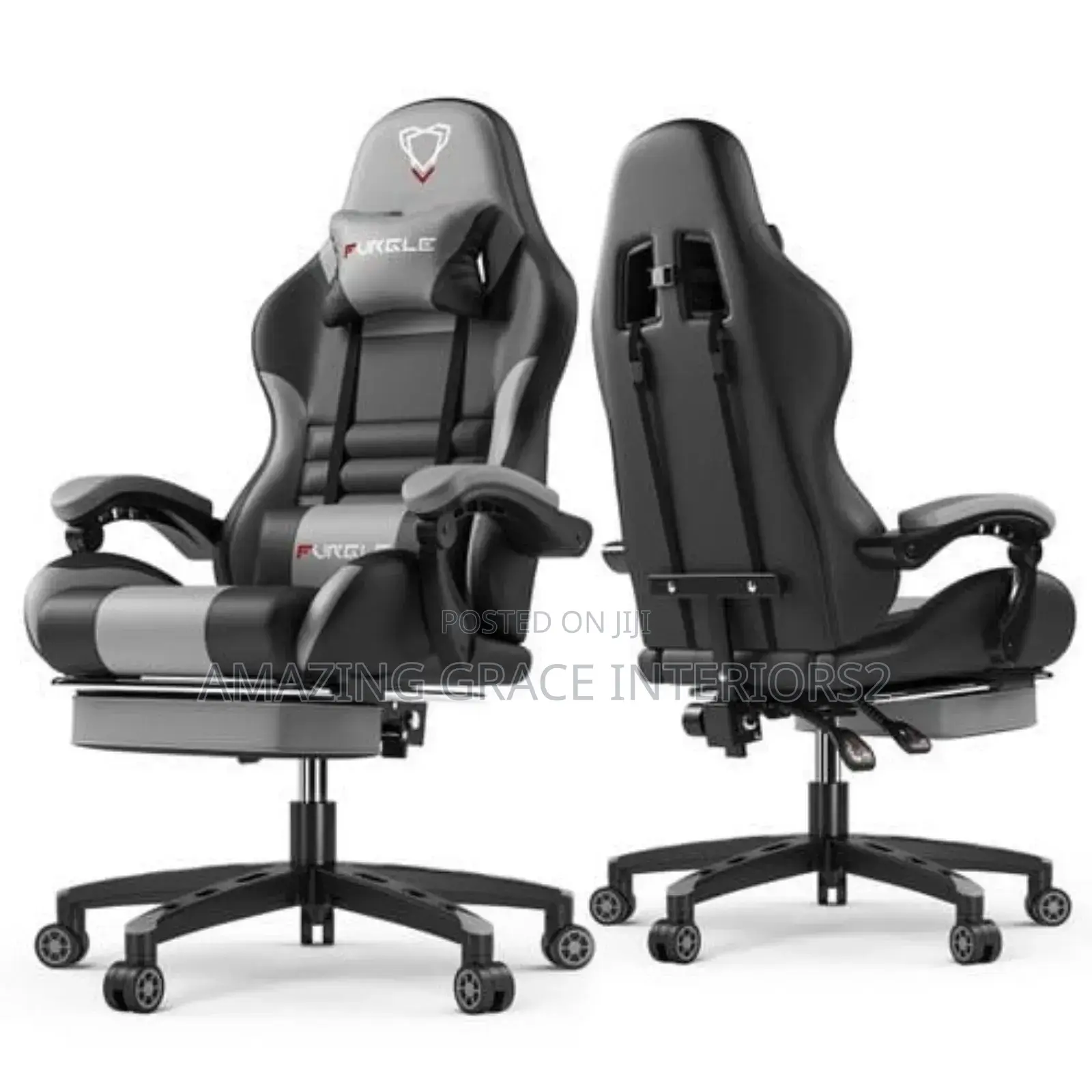 Furgle Pro Series Gaming Chair With Footrest and Headrest