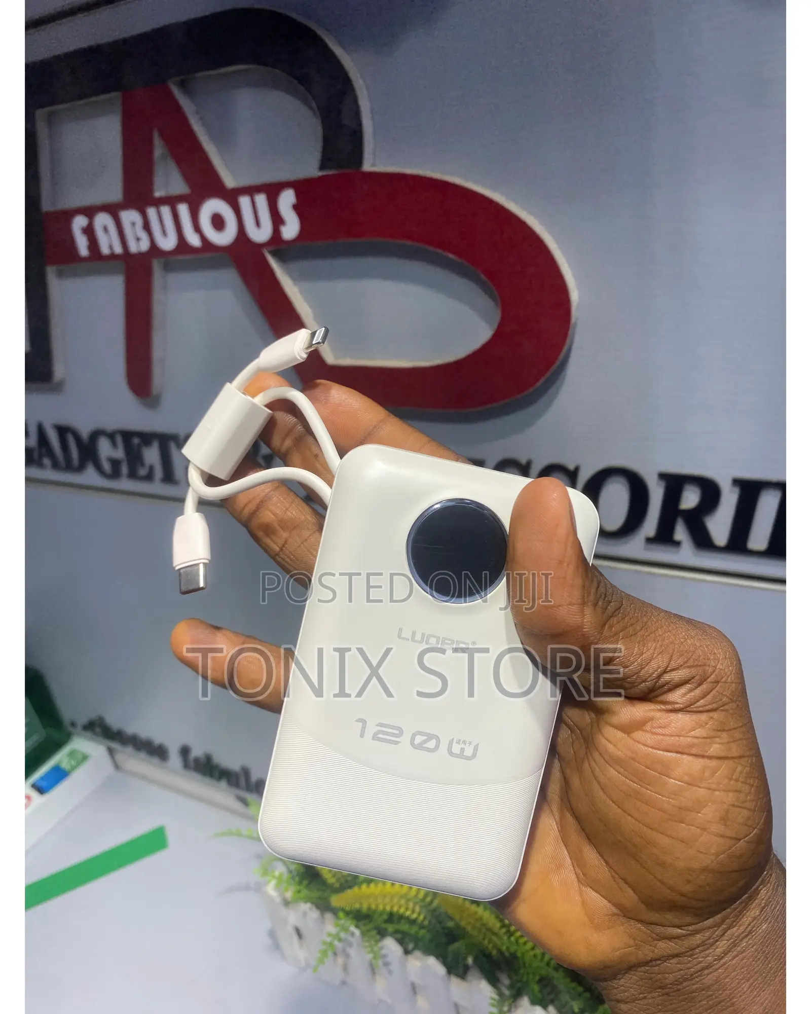 Ludbr 120w 20,000mah Powerbank With Inbuilt Cable