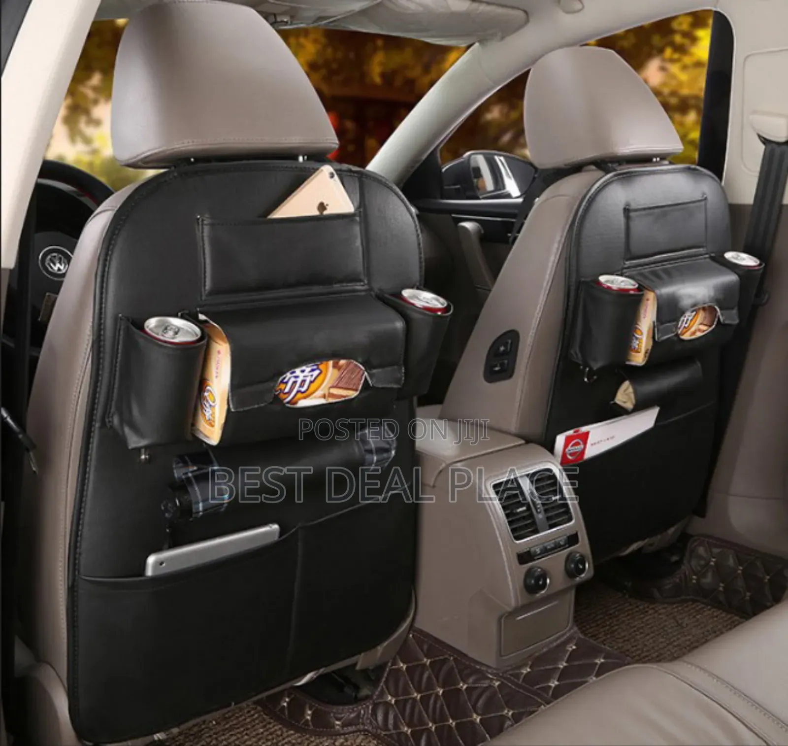 Car Seat Back Organizer – Premium Leather Available in 1pcs 2pcs