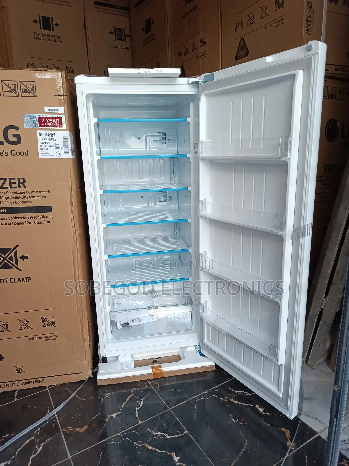 Original Lg Upright Standing Freezer White/Icemaker (Fouani Nigeria)