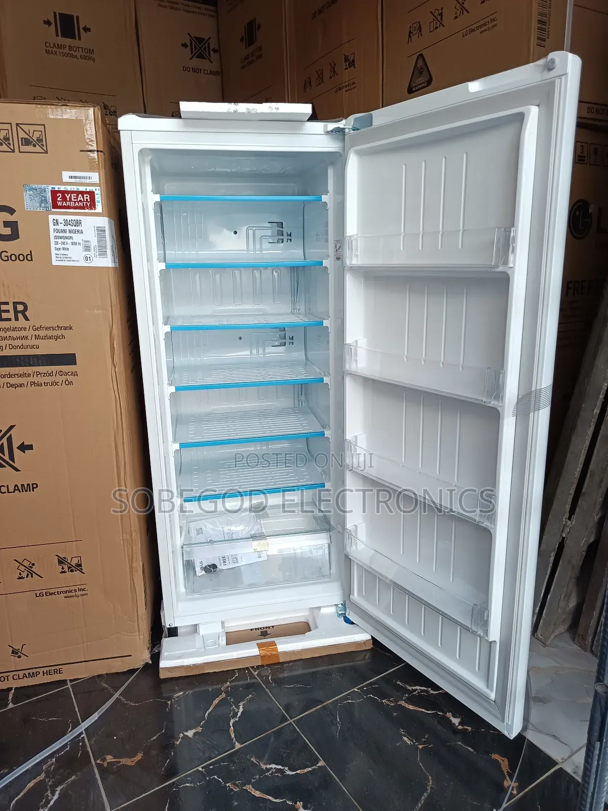 Original Lg Upright Standing Freezer White/Icemaker (Fouani Nigeria)