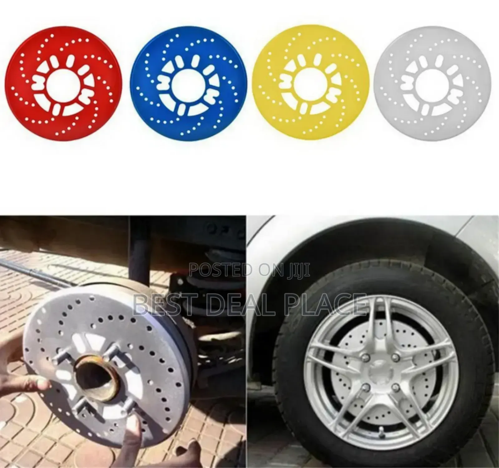 Sport Brake Disc Cover – Stylish Car Wheel Upgrade 2pcs Set Silver