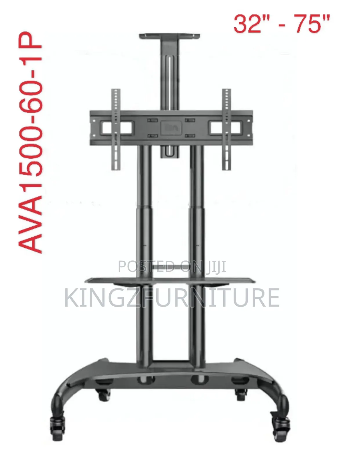 Mobile Tv Cart Designed for Screens Ranging From 32 to 75 Inches.
