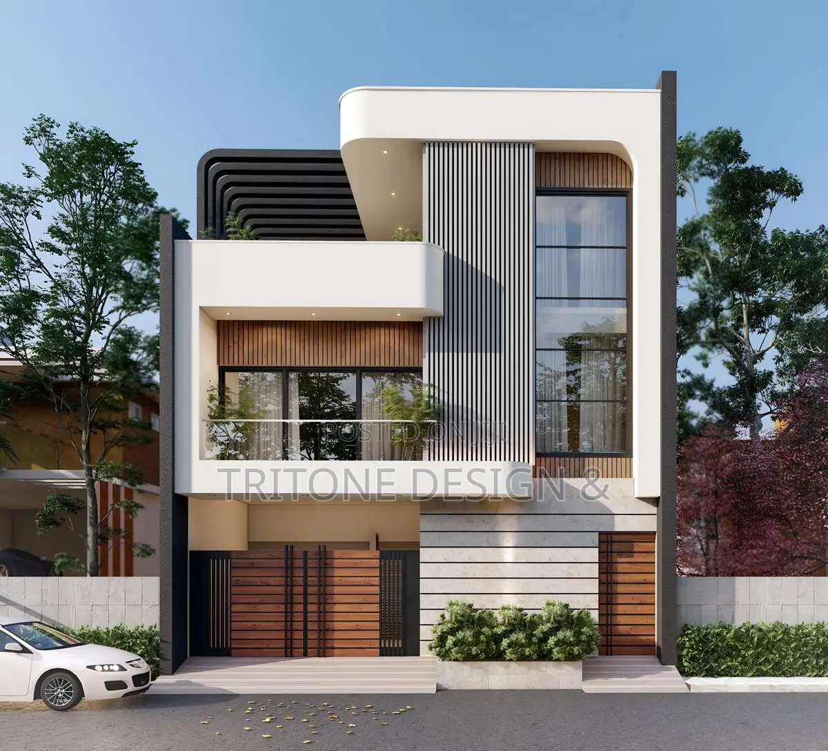 Architectural Design of a 5 Bedroom Duplex With Bq