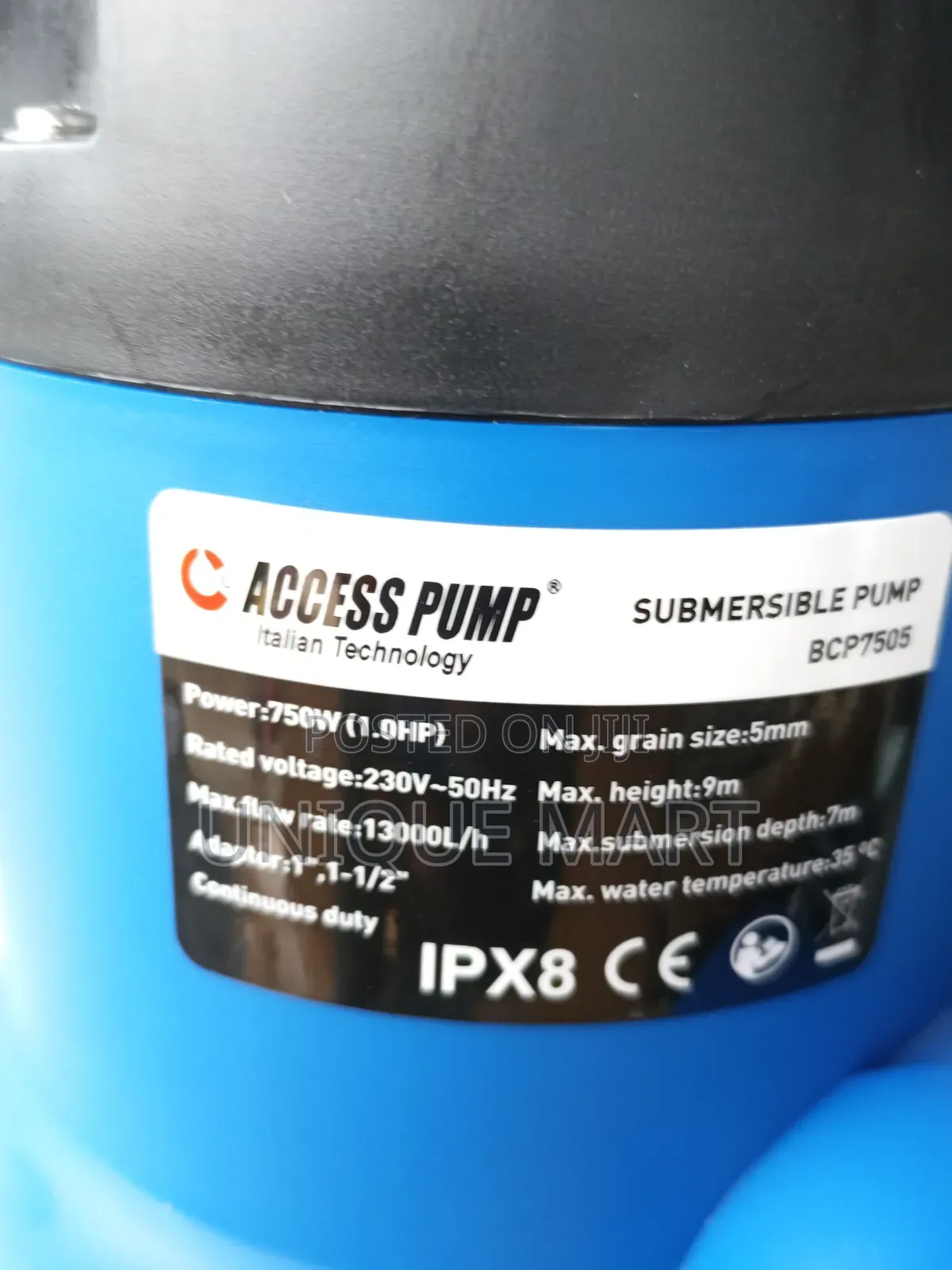1hp Fountain Submersible Pump.Brand: Access