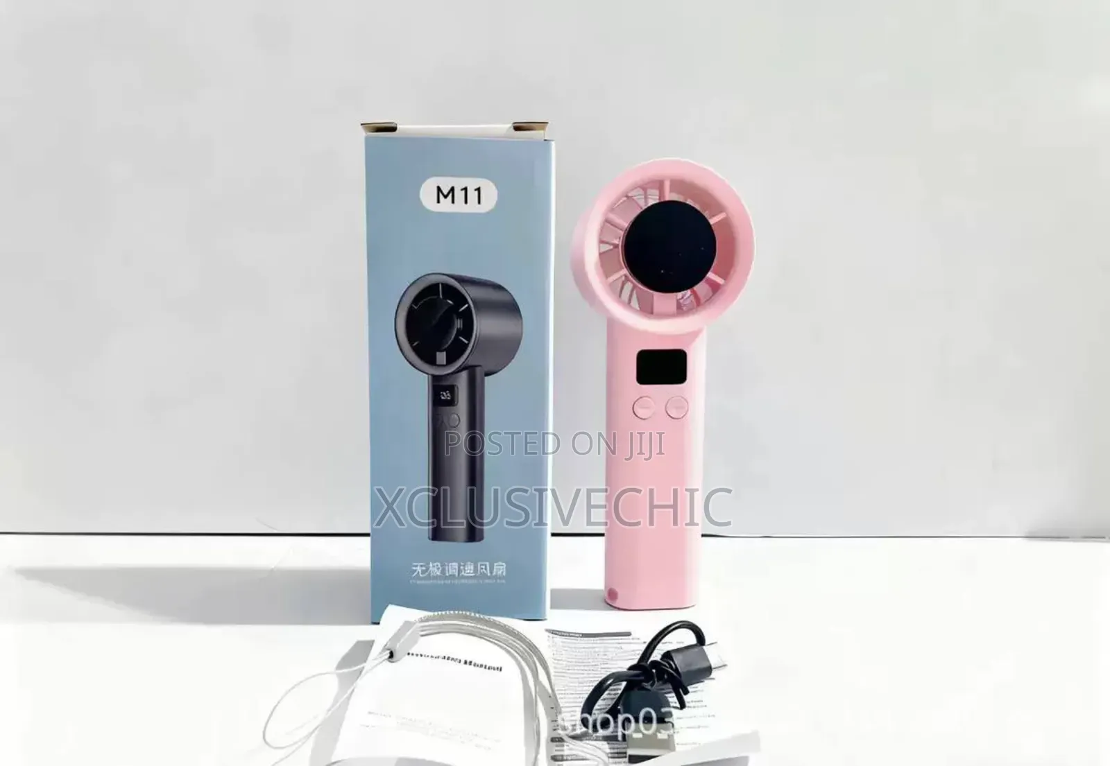 M11 Mini Digital Rechargeable Hand Fan