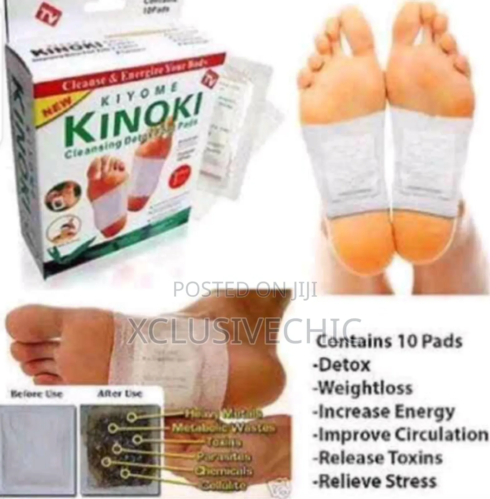 Kinoki Cleansing Detox Foot Pads With Miracle Stock
