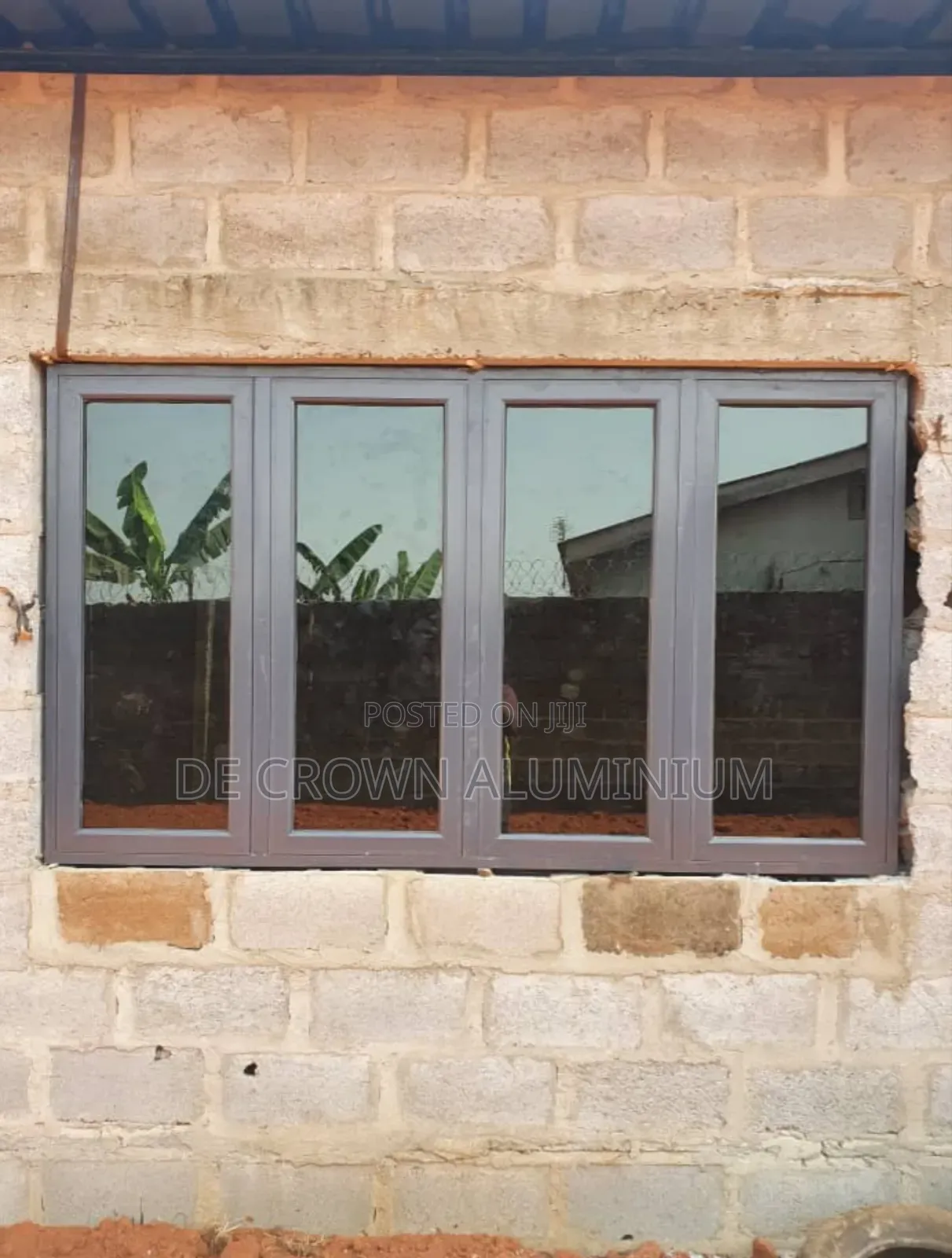 4 Panel Aluminium Casement Windows With Burglary Proof Net – Wide