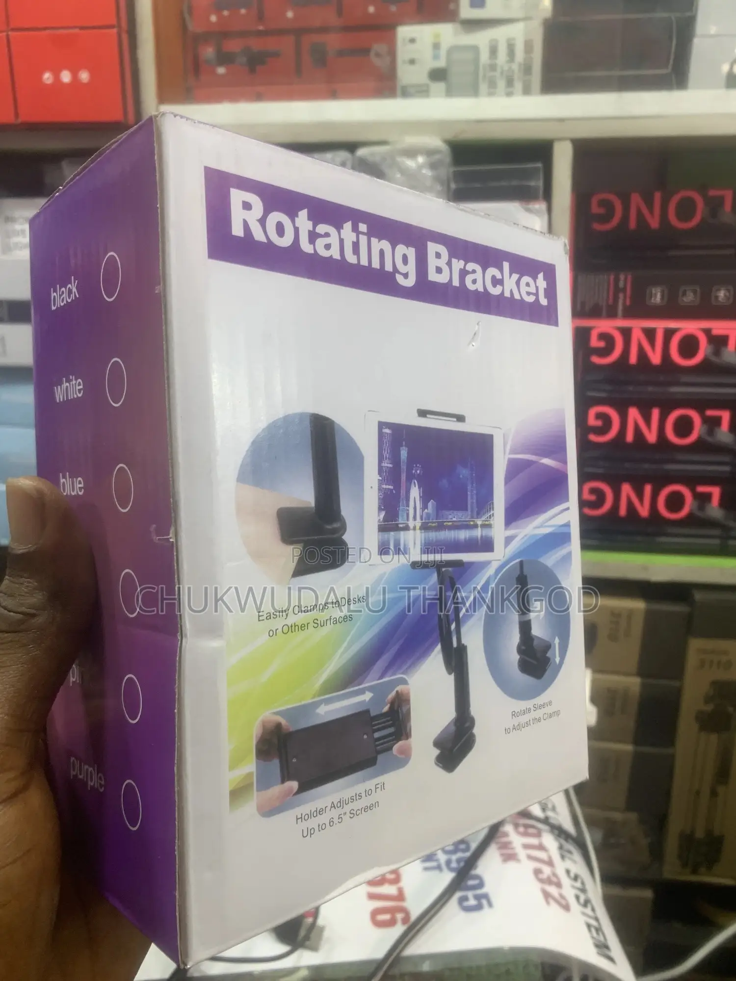 Rotating Bracket Flexible Provides 360 Viewing for Phones and Tablet