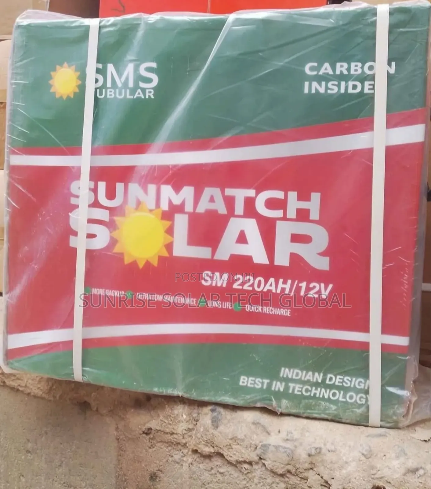 220a SMS Solar Tell Tubular Battery