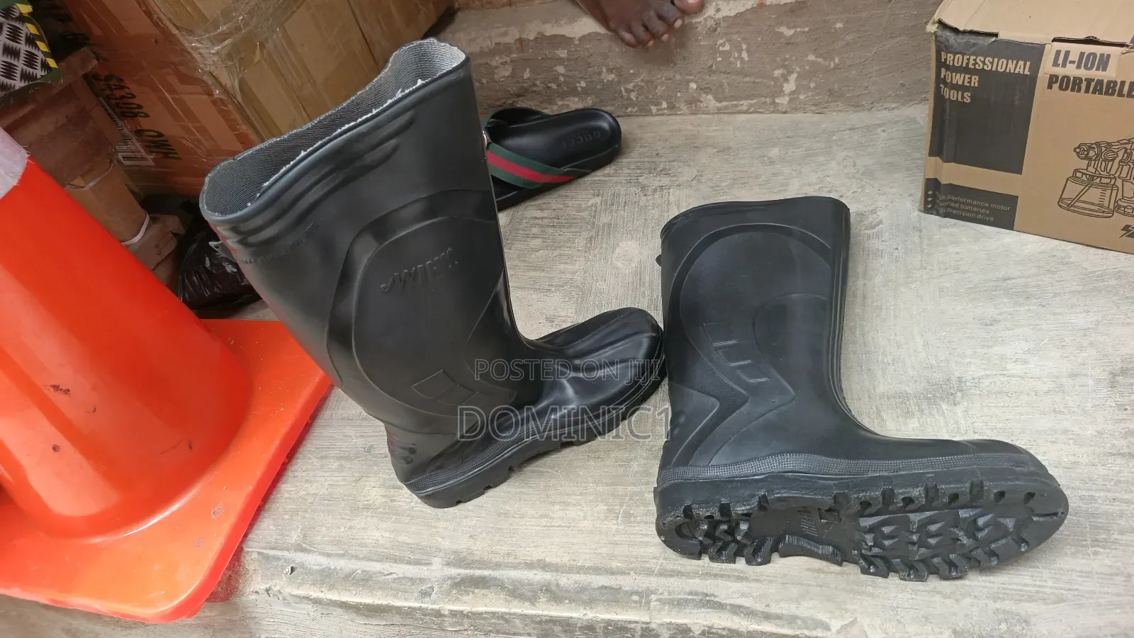 Black Rain Boots 42-46 Available