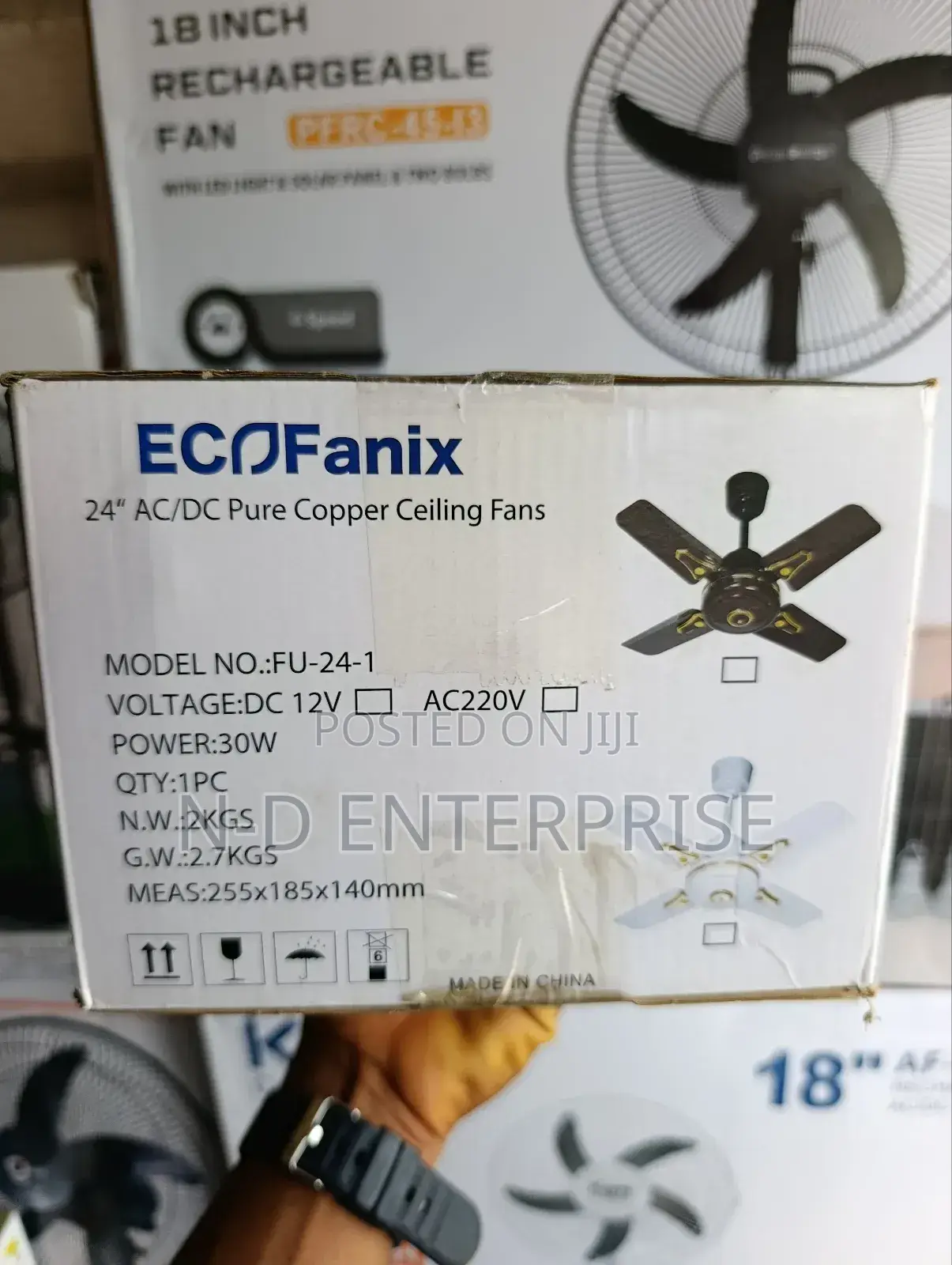 24 Inches Solar Ceiling Fan