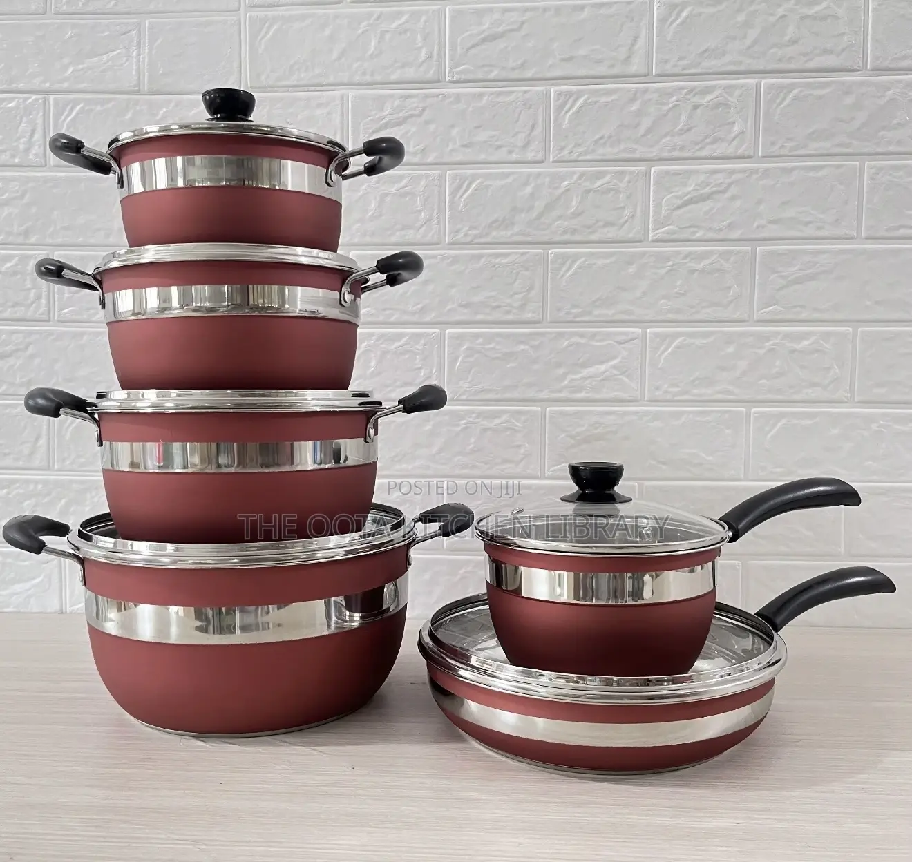6 Set Stainless Steel Pot