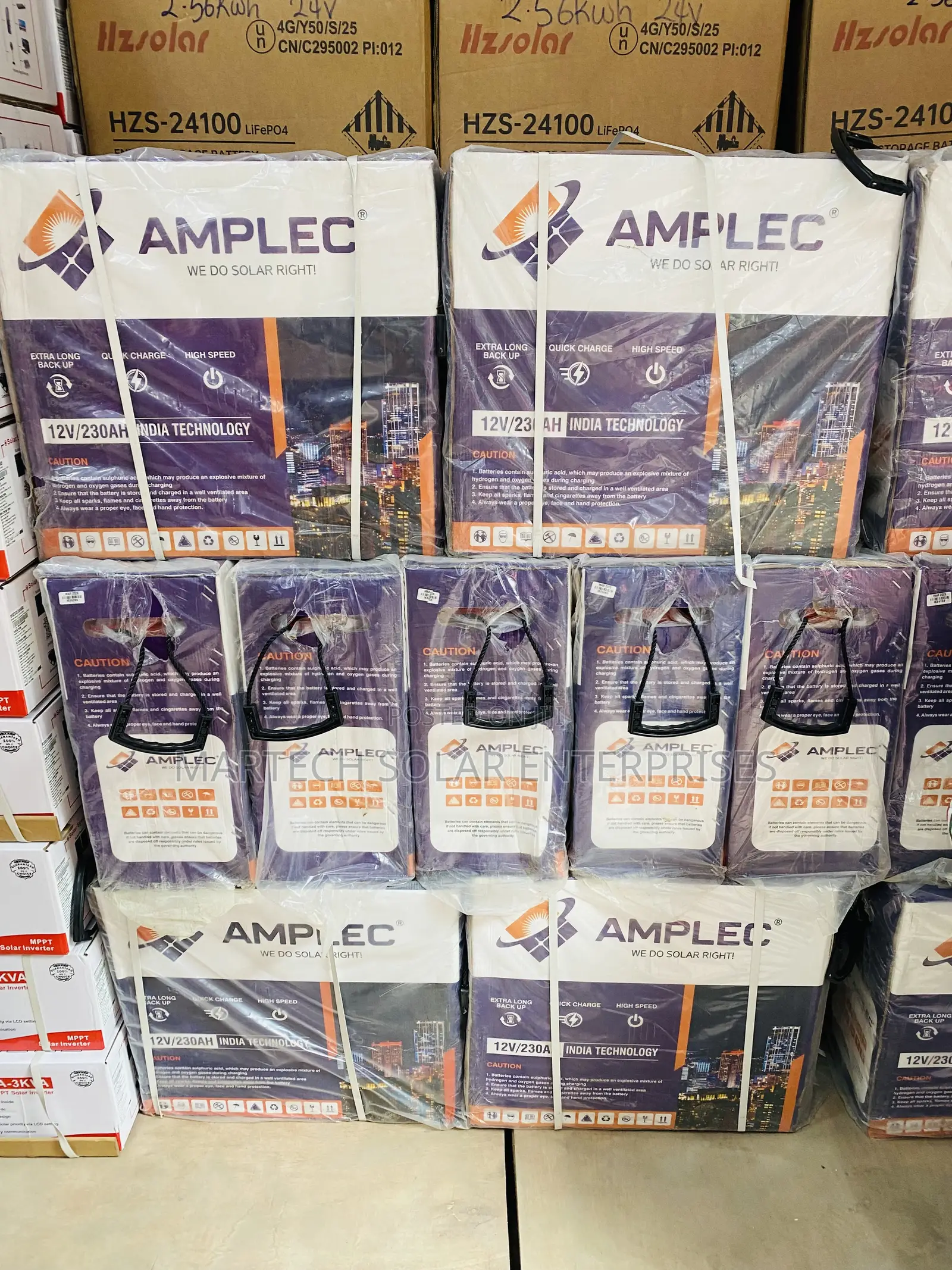 Amplec 230ah/12v Solar Tubular Battery