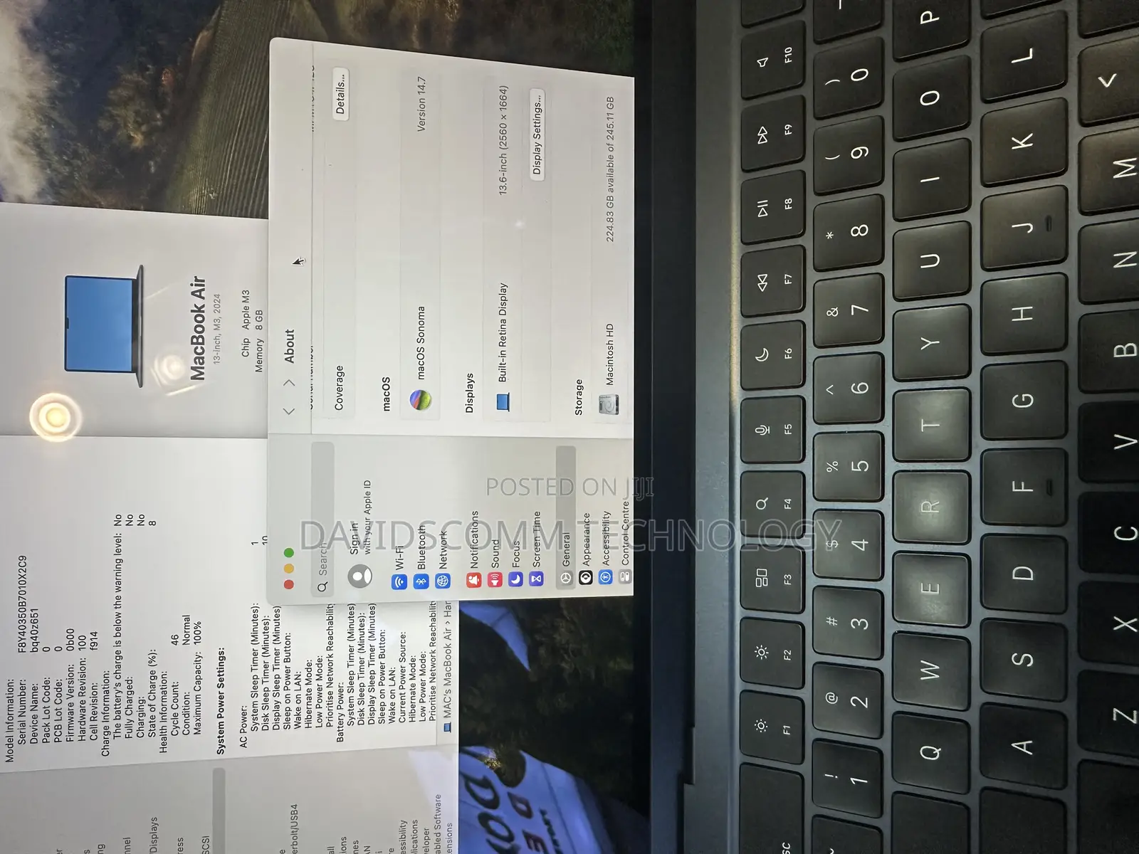 Laptop Apple MacBook Air 2024 M3 13-inch 8GB Apple M3 SSD 256GB