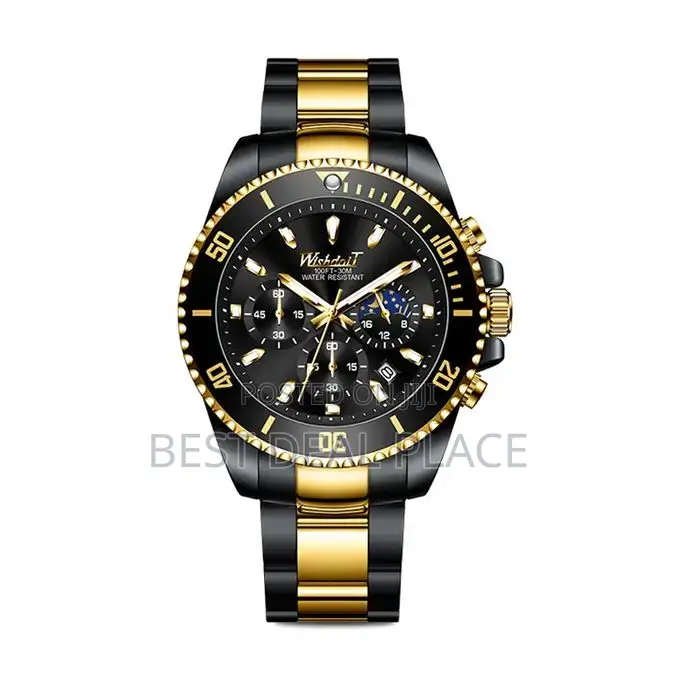 Wishdoit Men Sport Waterproof Luminous Stainless Steel Watch