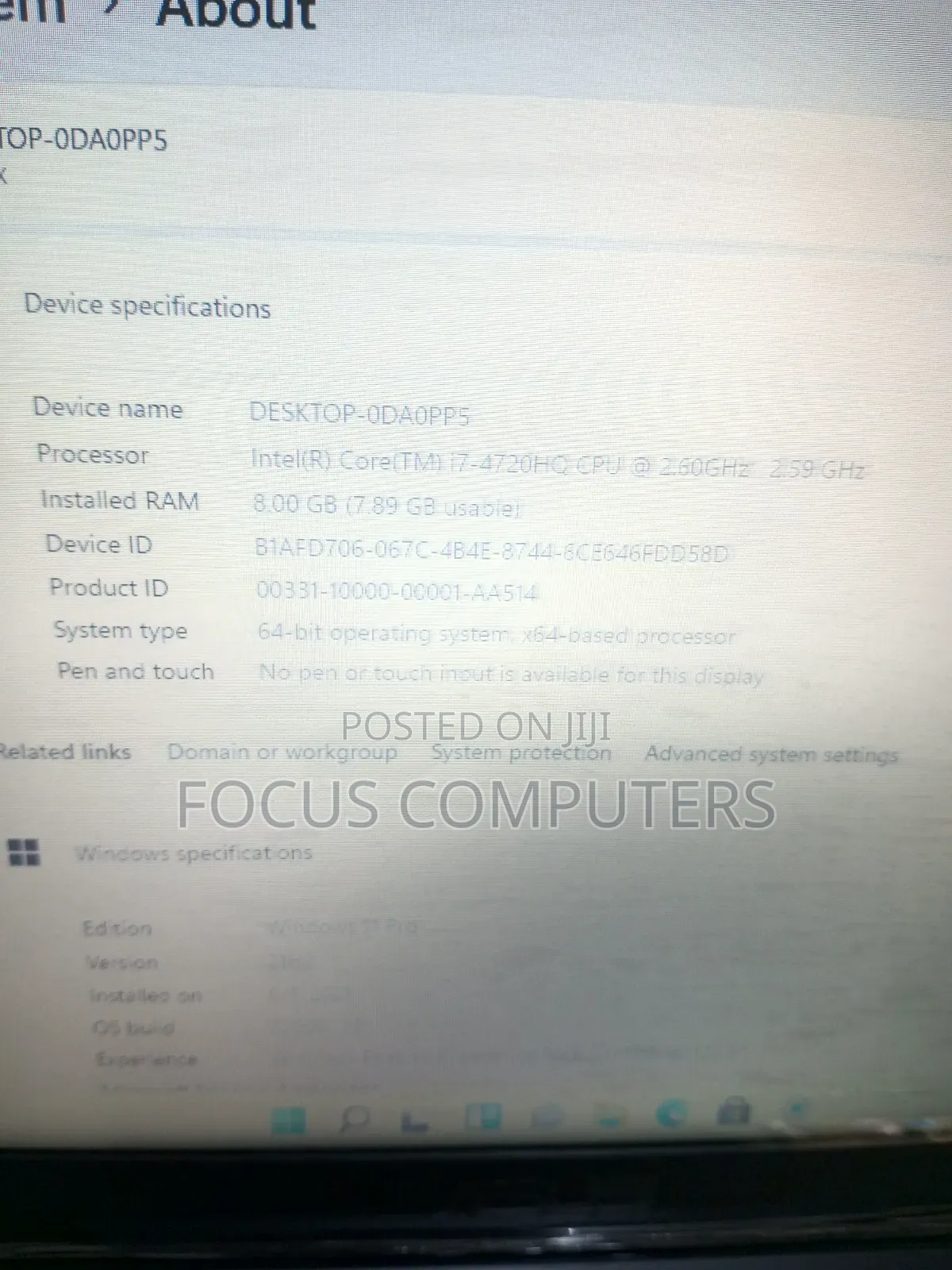 Laptop Asus 8GB Intel Core i7 HDD 500GB