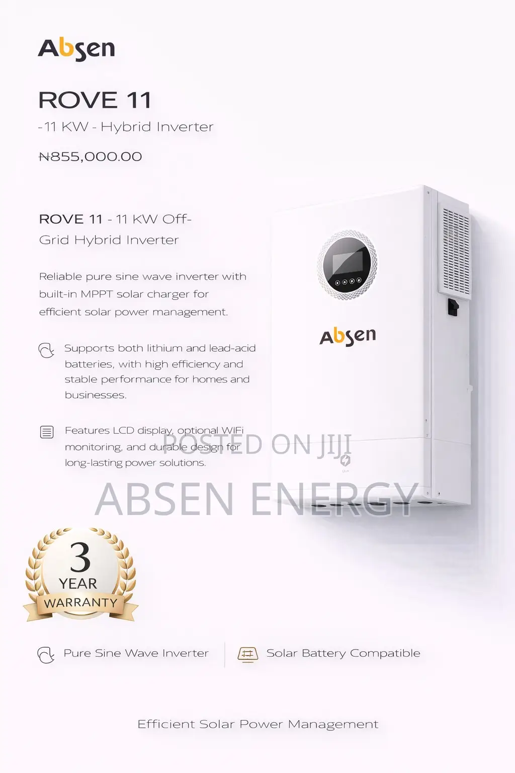Rove 11 - 11 Kw Off-Grid Hybrid Inverter