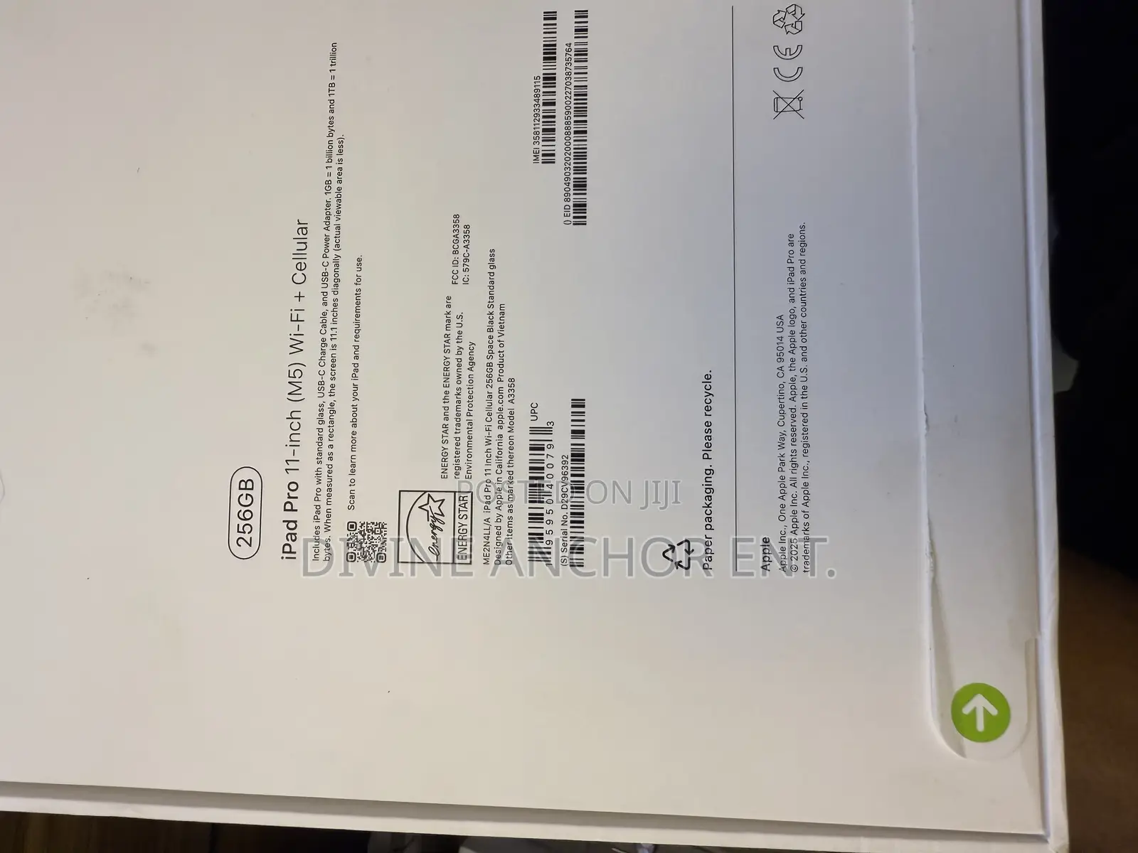 New Apple iPad Pro 11 (2025) 256 GB Black
