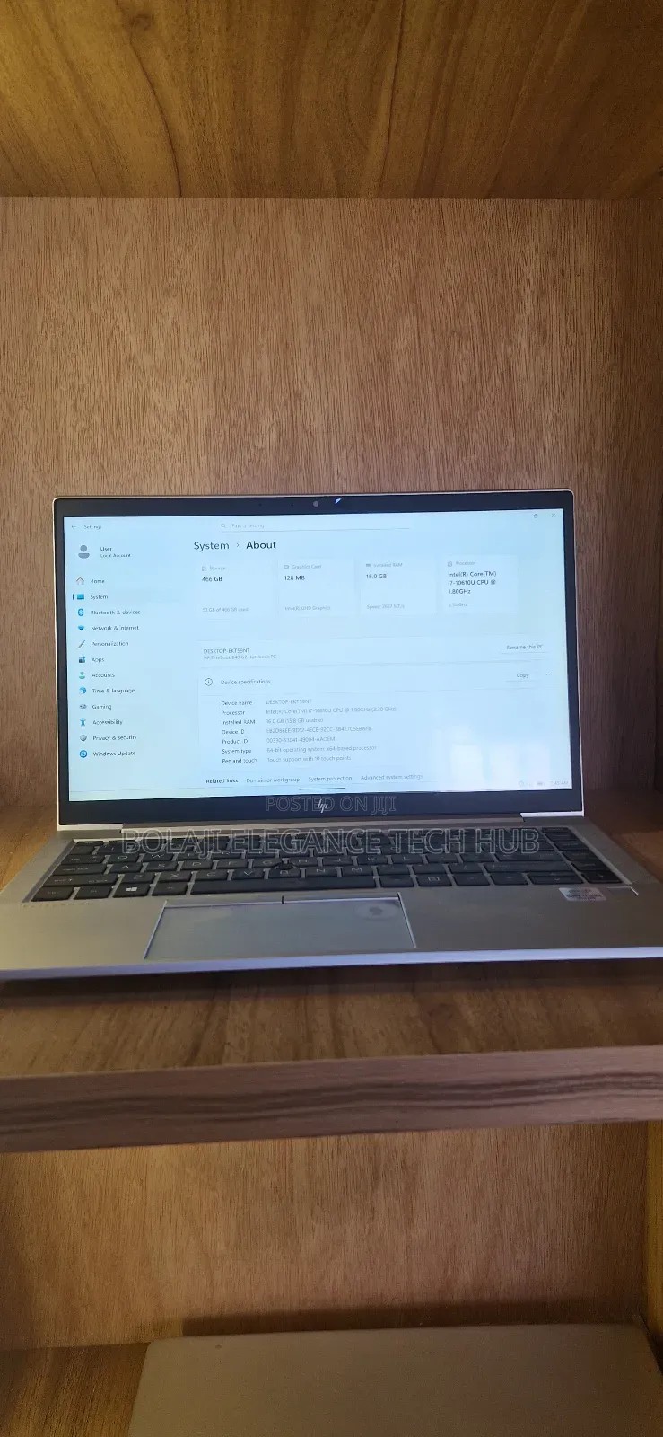 Laptop HP EliteBook 840 G7 16GB Intel Core i7 SSD 256GB