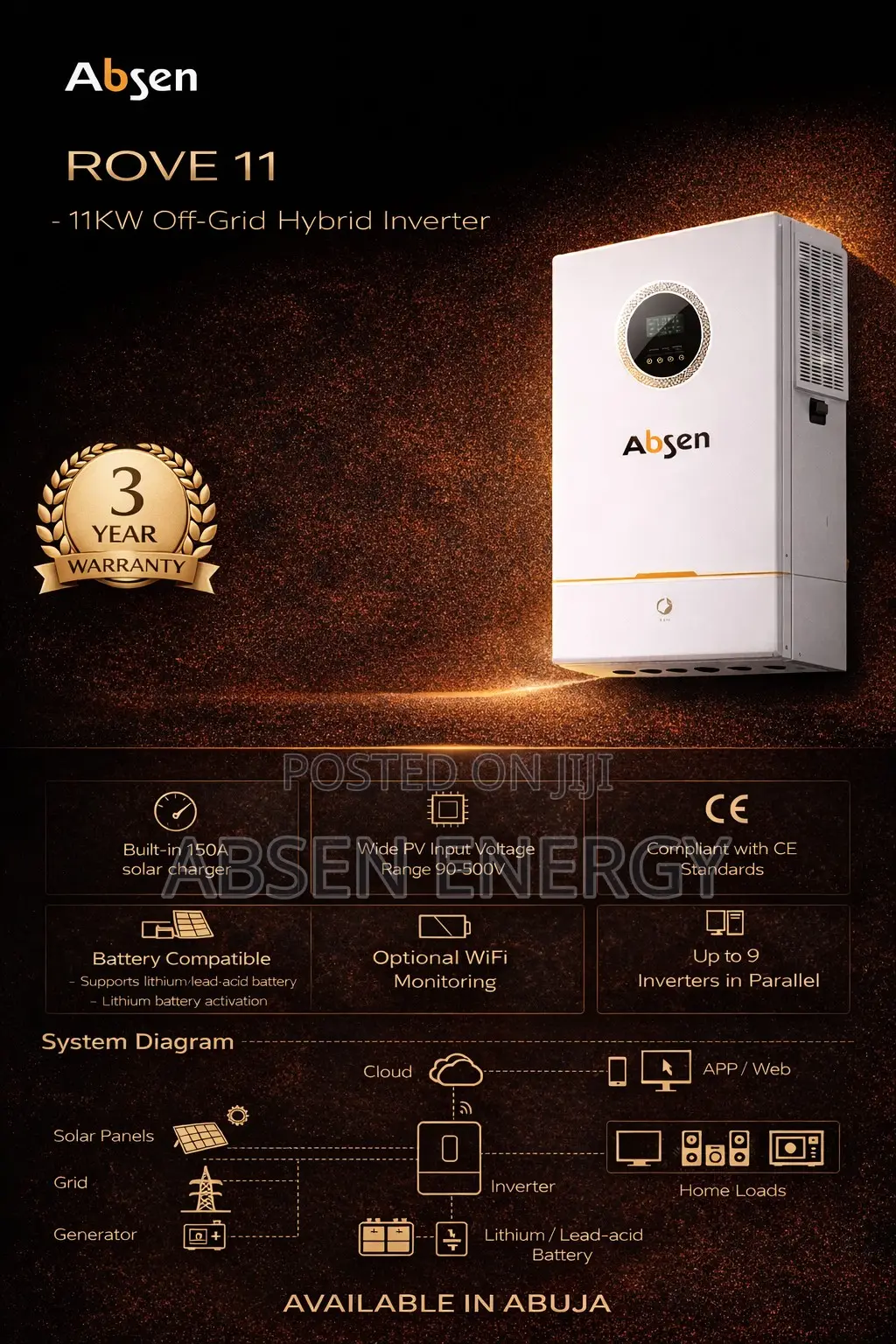 Rove 11 - 11 Kw Off-Grid Hybrid Inverter
