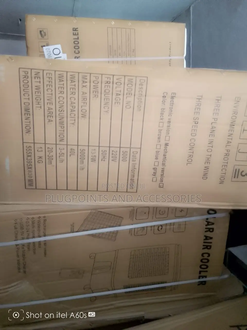 40liters Aircooler 135w