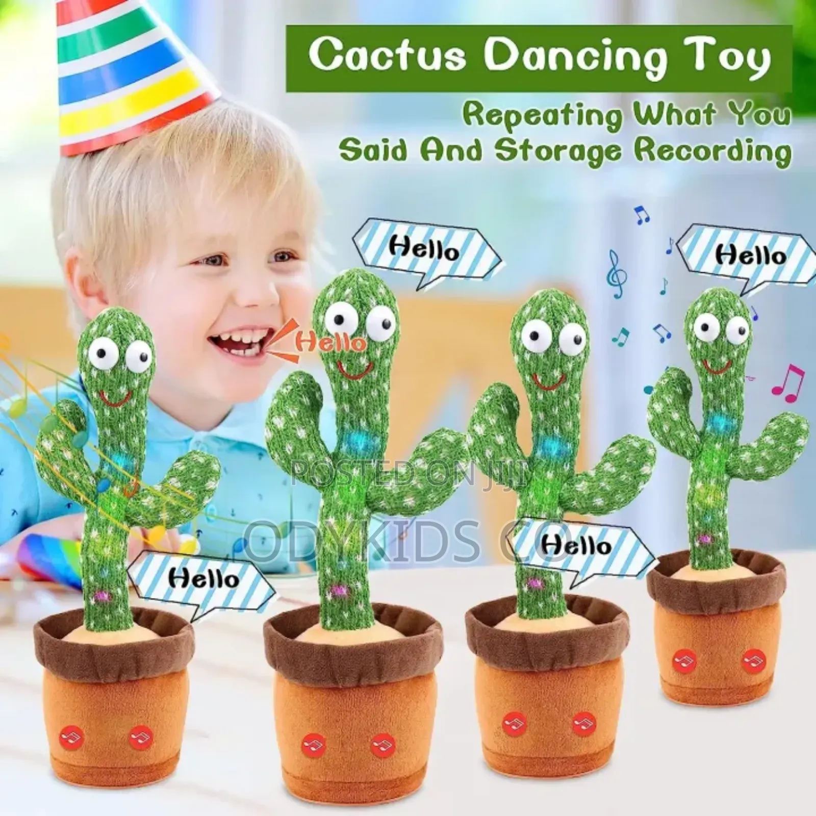 Dancing Cactus Baby Toys 6 to 12 Months, Talking Repeats What You Say