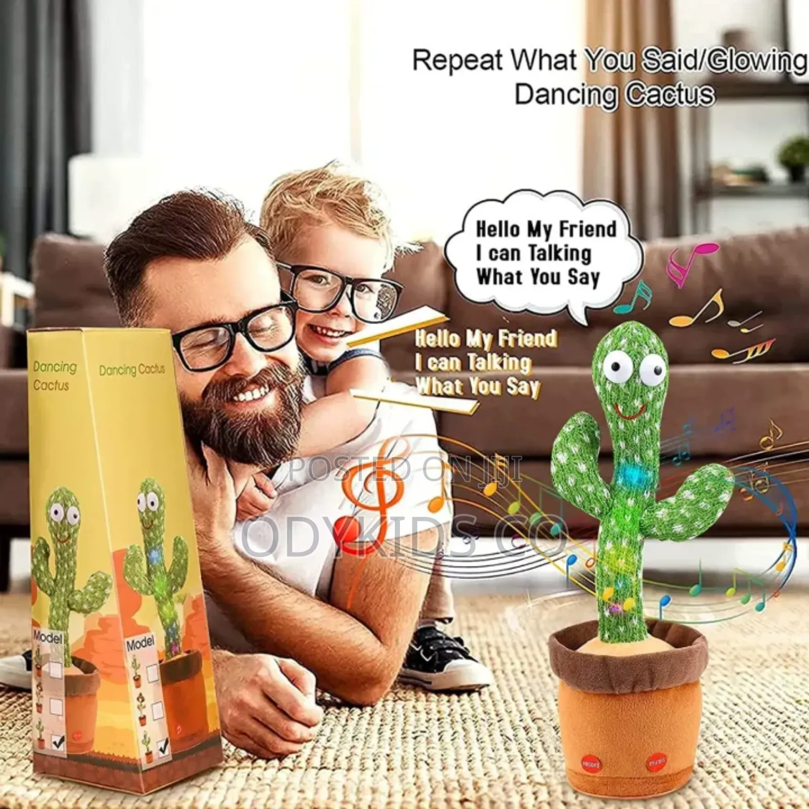 Dancing Cactus Baby Toys 6 to 12 Months, Talking Repeats What You Say