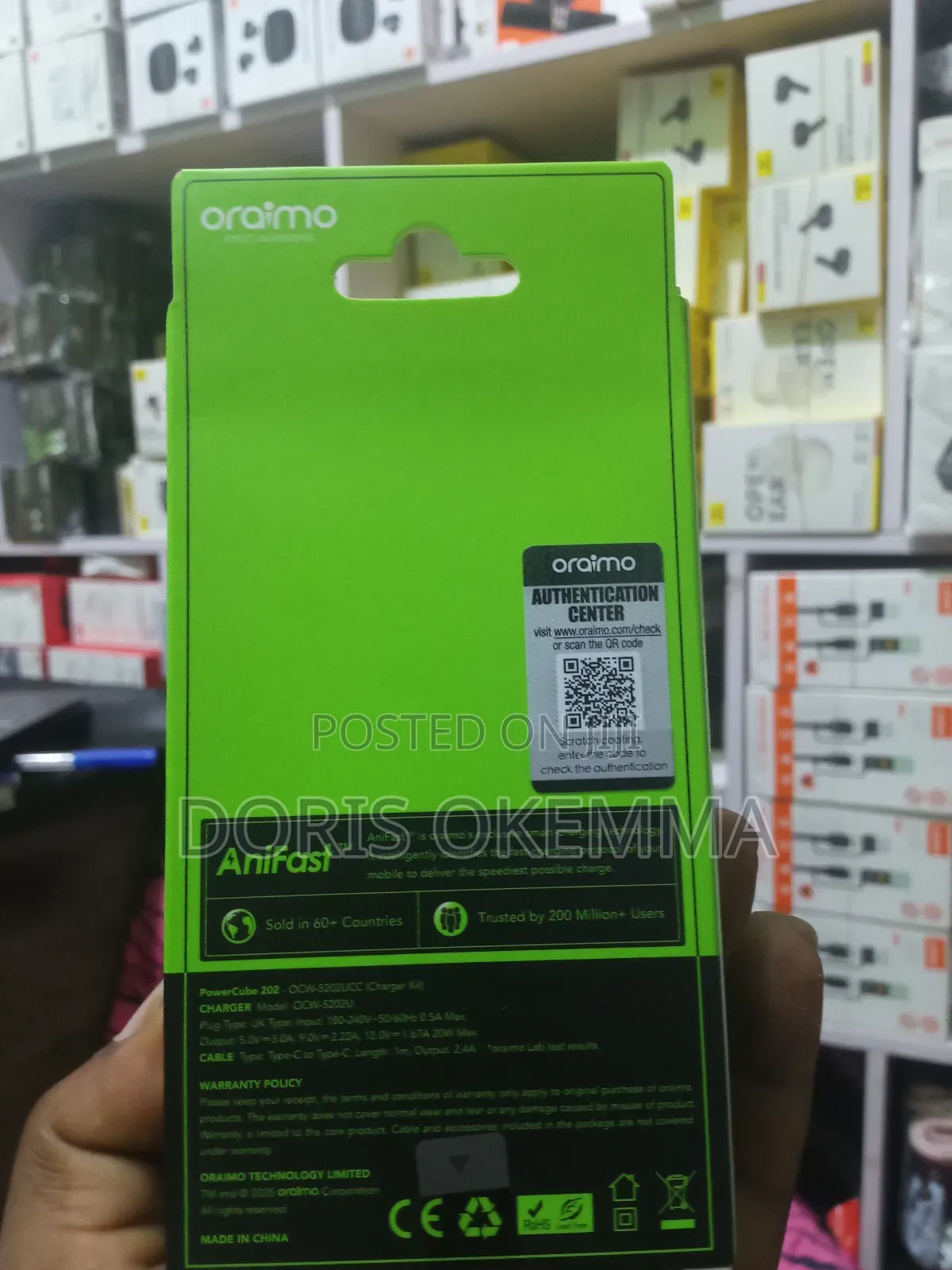 Oraimo Powercube 202 (Ocw-5202ucc), a High-Performance 20wfast Charger