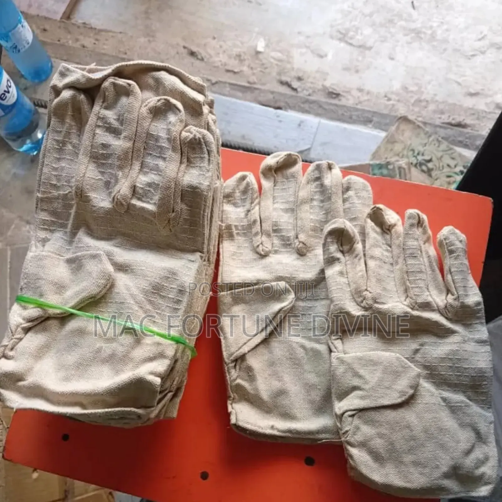 Beige Industrial Cotton Heat Gloves