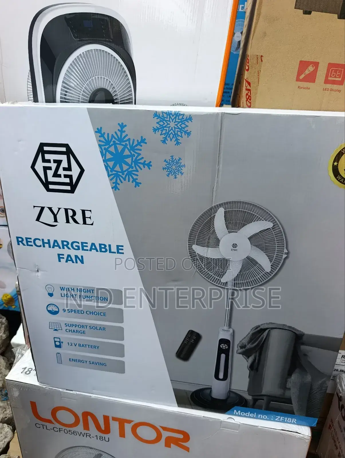 Standing Rechargeable Fan