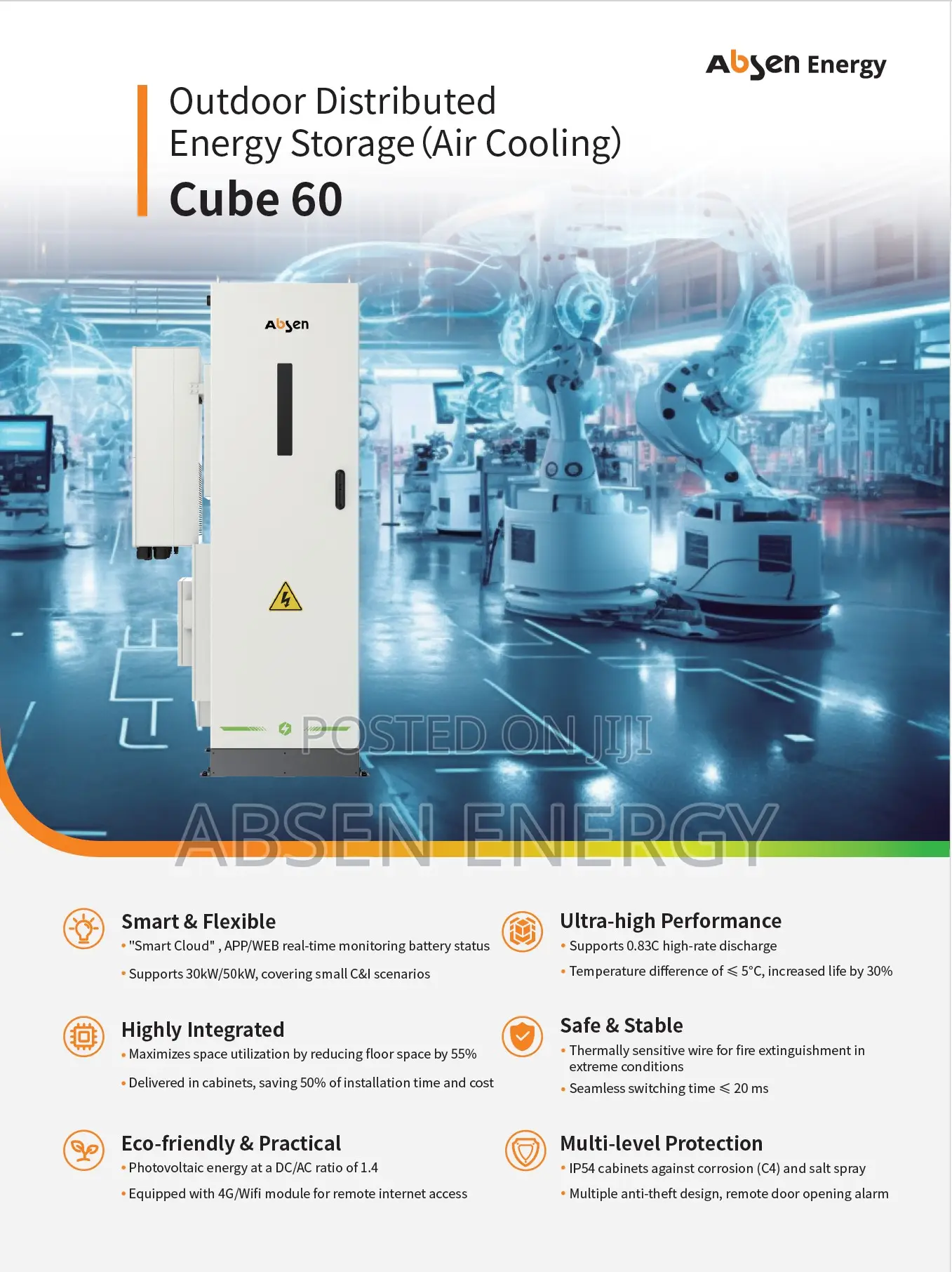 Cube 60 - 50kw + 60kwh Out Door All in One Unit