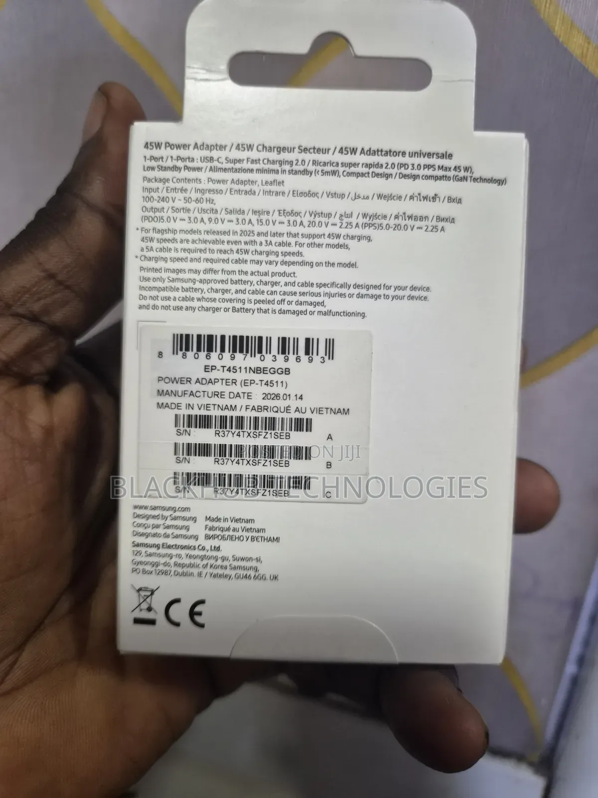Samsung 45w Power Adapter Without Cable Low Standby