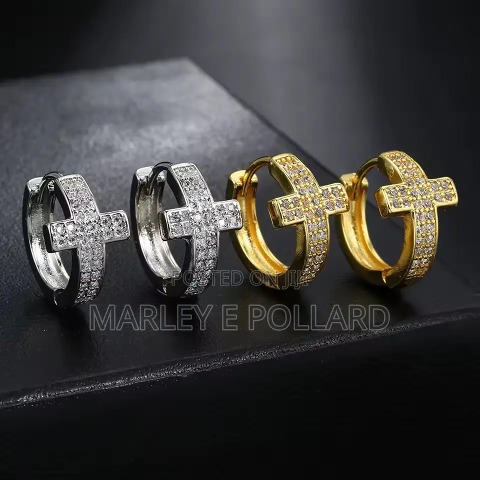 Trendy Unisex Hoops Y2k Silver-Gold Black Earrings