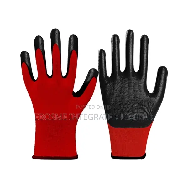Glove (Nitrile Coated Red & Black)