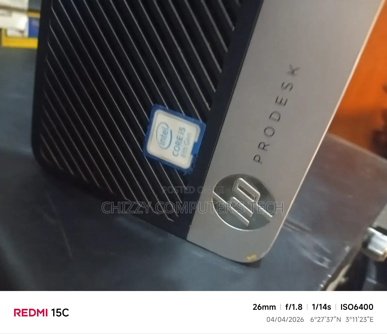 Desktop Computer HP ProDesk 600 G3 4GB Intel Core i5 HDD 500GB