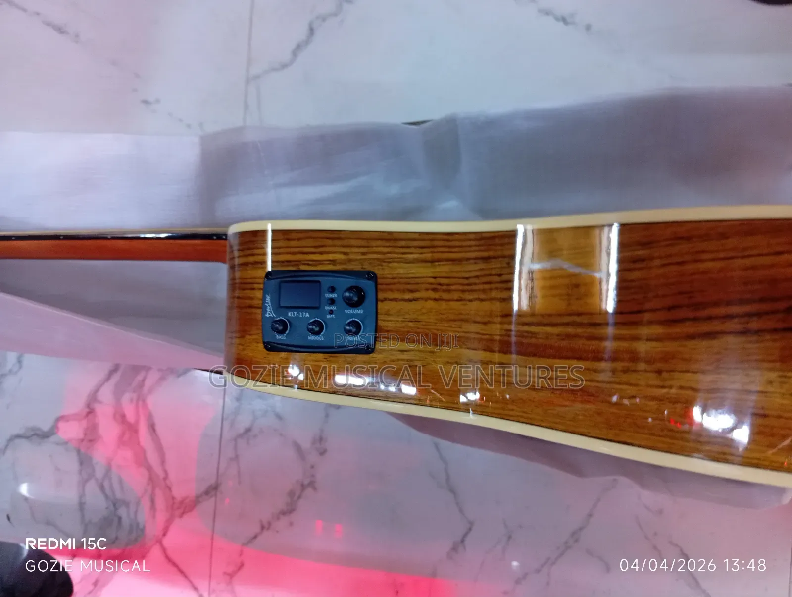 Quality Oriental Cherry Semi Acoustic Guitar