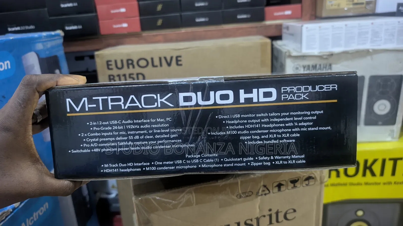 M-Track Duo Hd Producer Pack Audio Interface Mic Headphone Soundcard