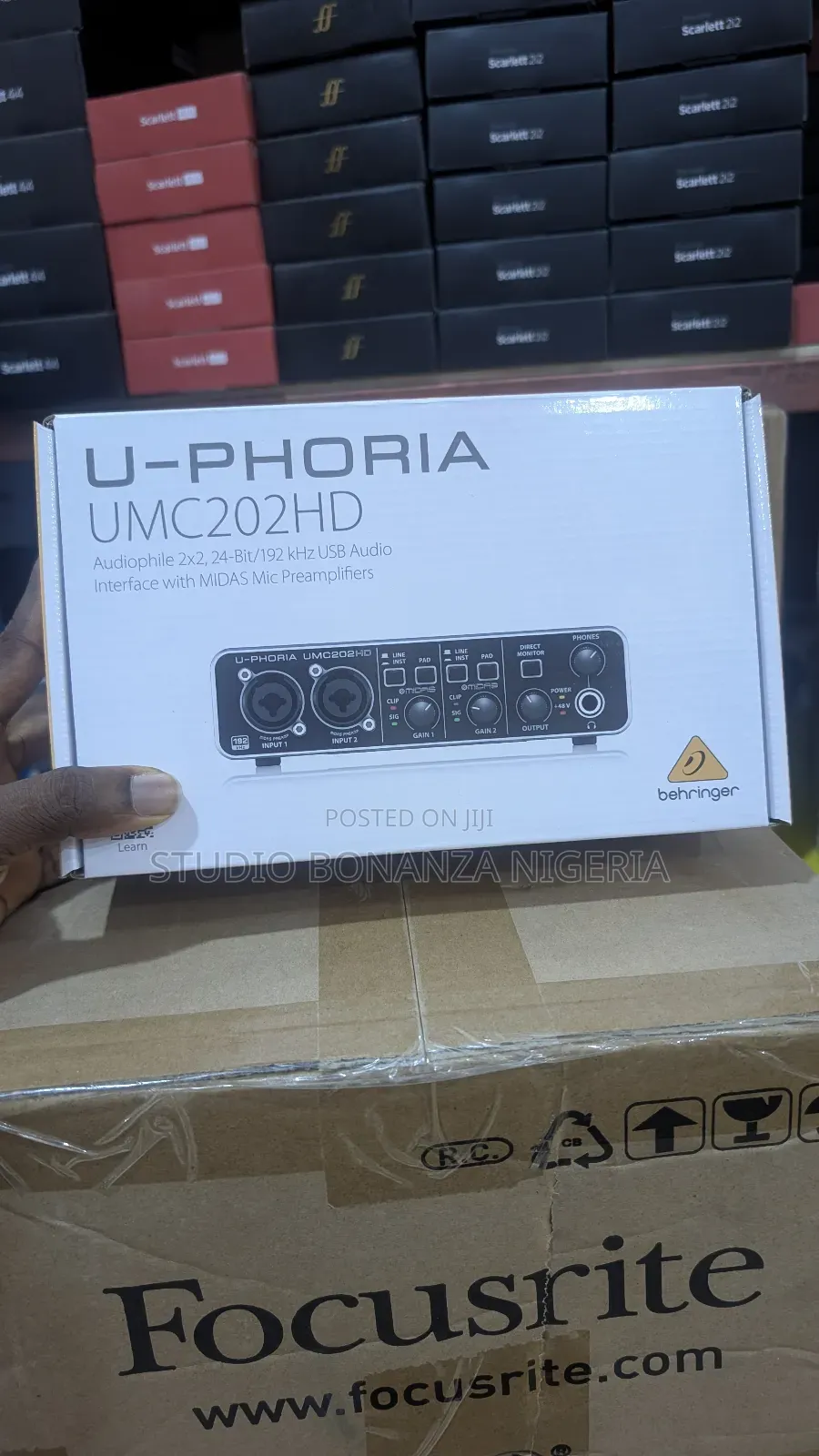 Behringer U-Phoria Umc202hd Audio Interface Soundcard