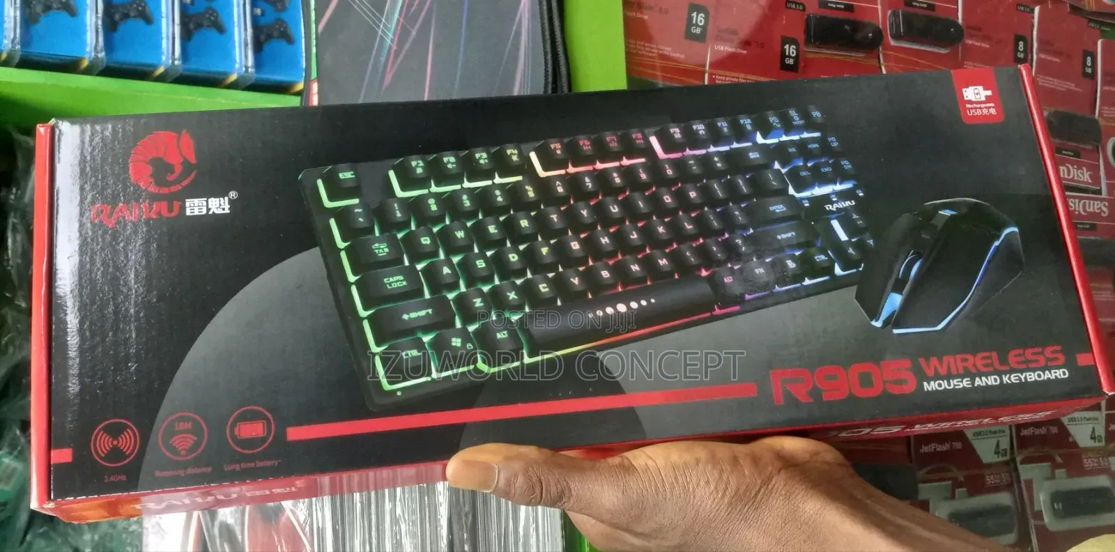 Wireless RGB Keyboard Light and Mouse