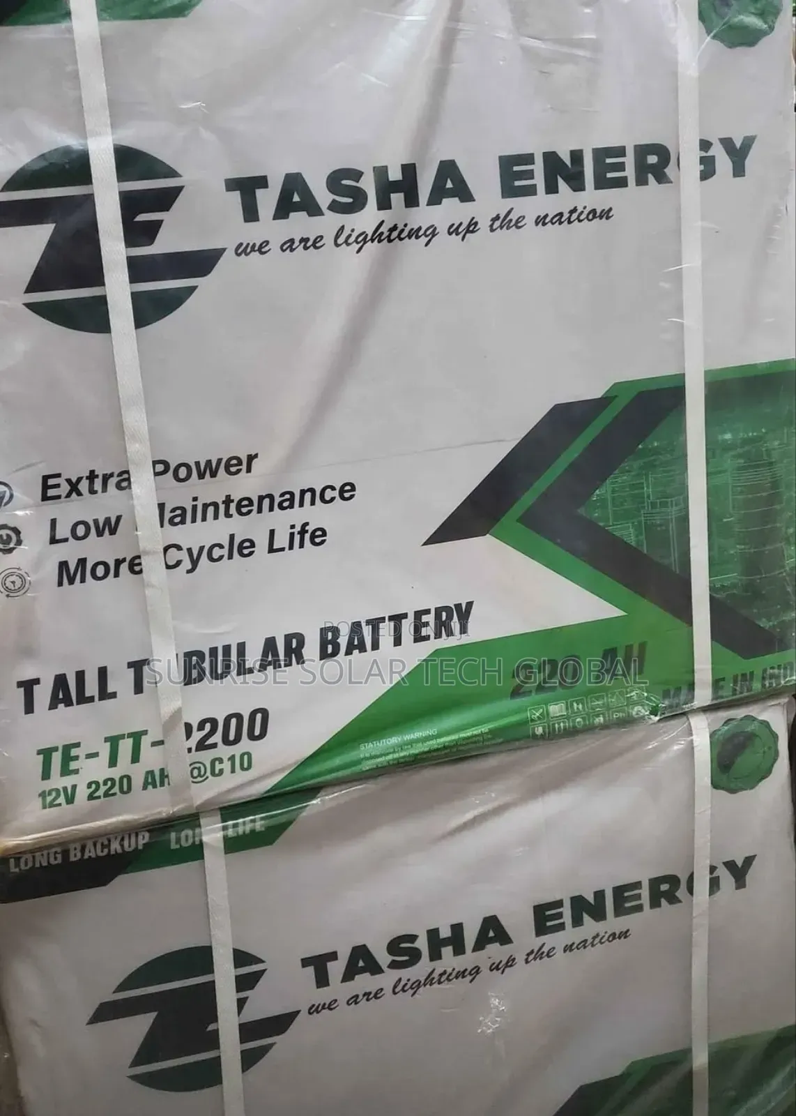 220ah 12v Tasha Energy Tubular Batteries