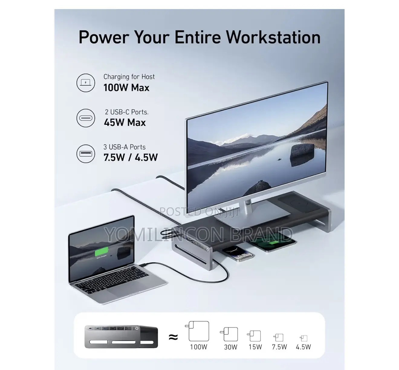 Anker 675 Usb-C Docking Station (12-in-1, Monitor Stand, Wireless)