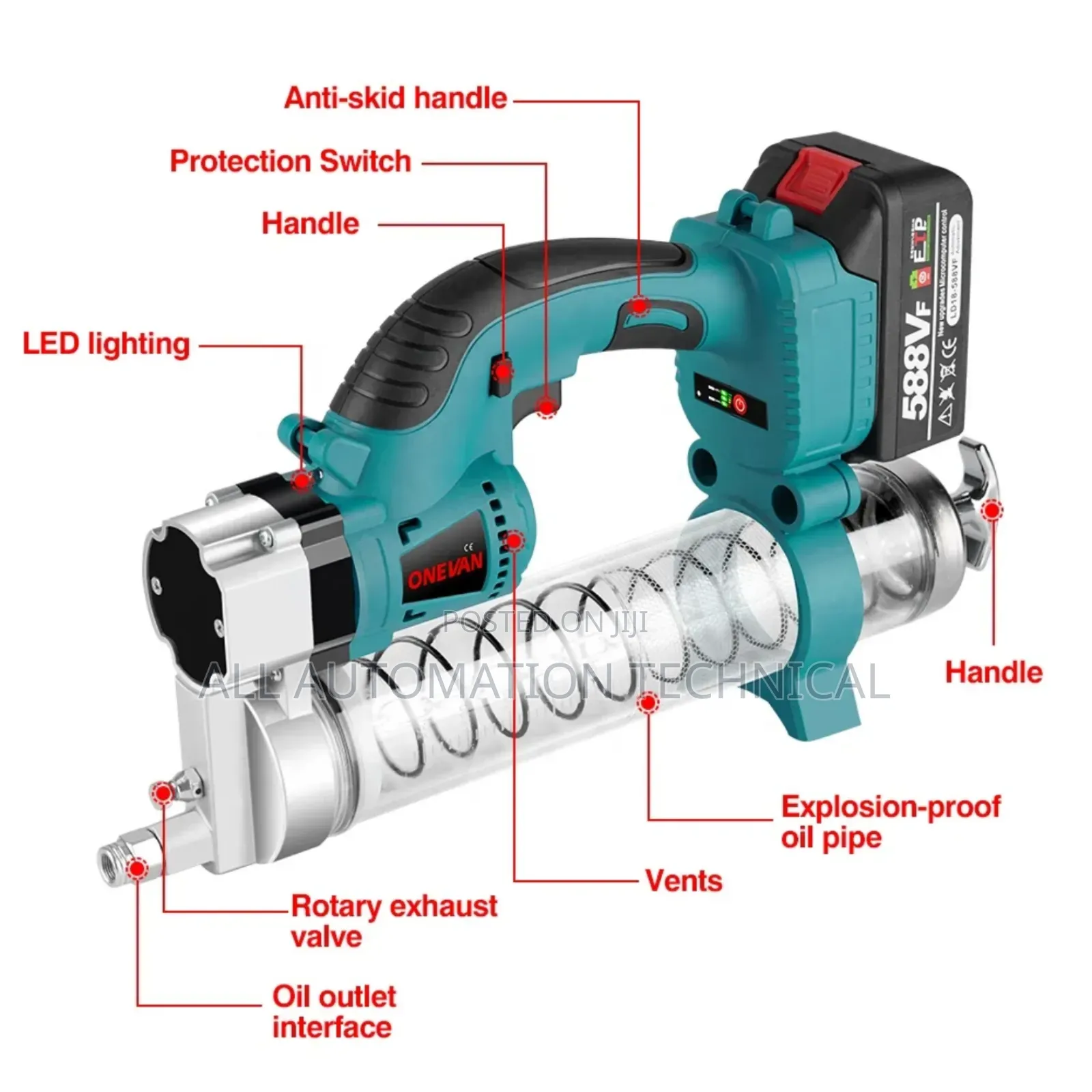 Cordless Electric and Rechargeable Grease Guns 6000 Psi