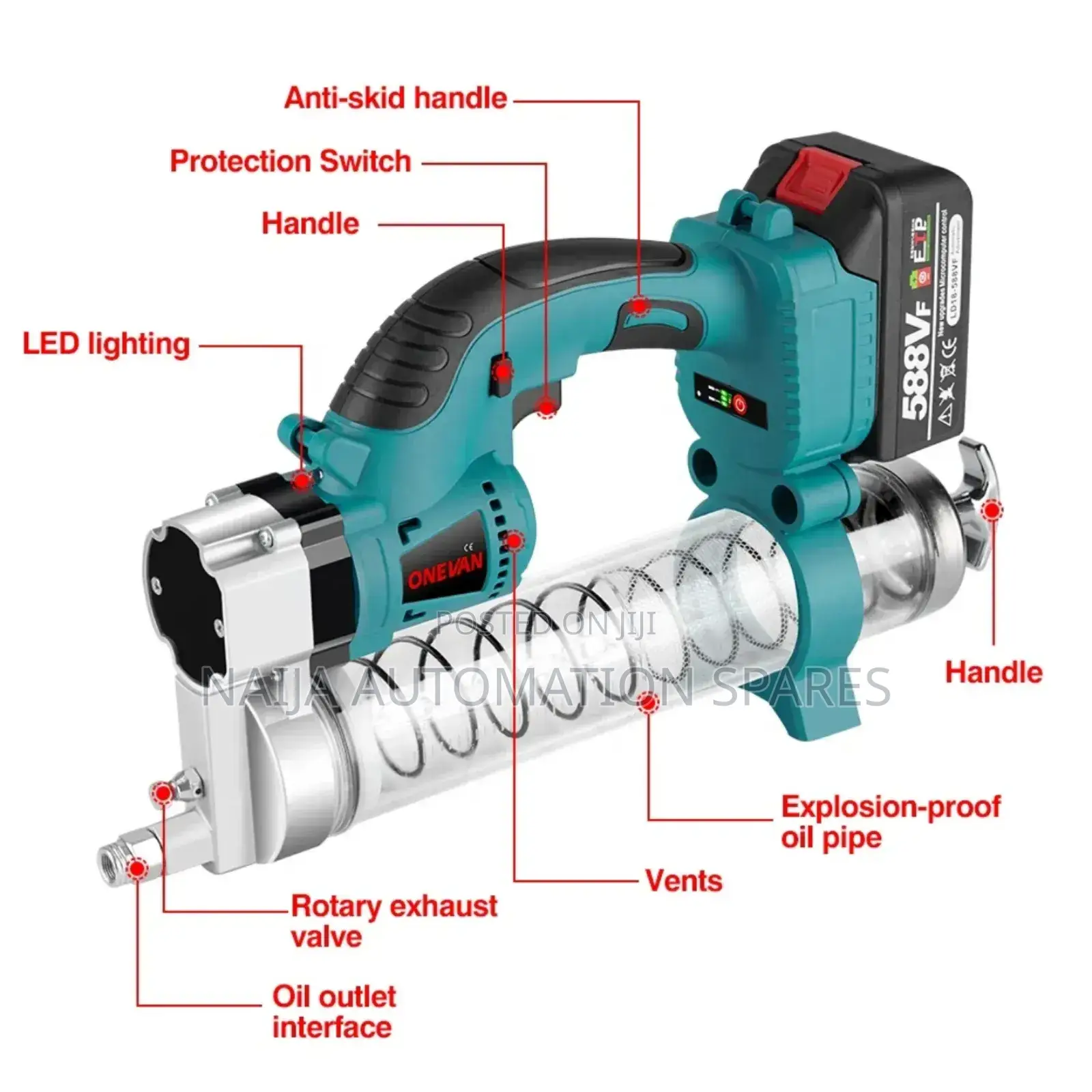 Cordless Electric and Rechargeable Grease Guns 6000 Psi