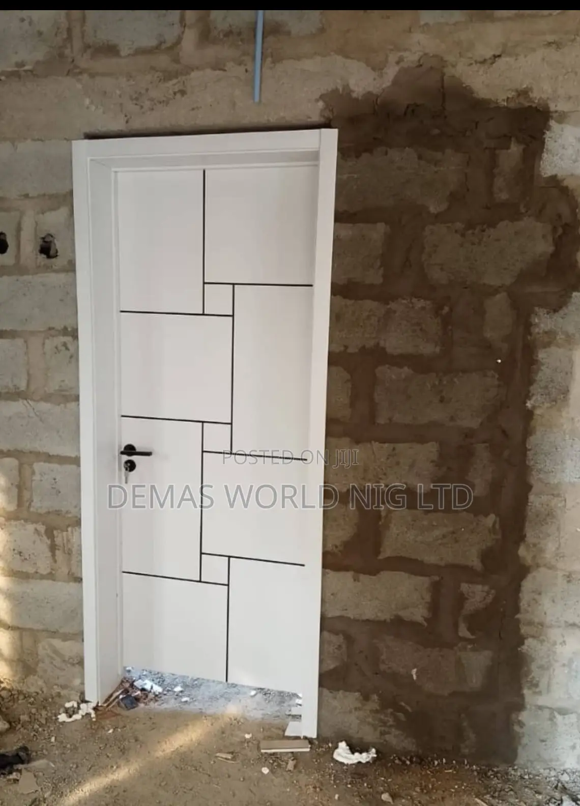White Wooden Door With Accessories