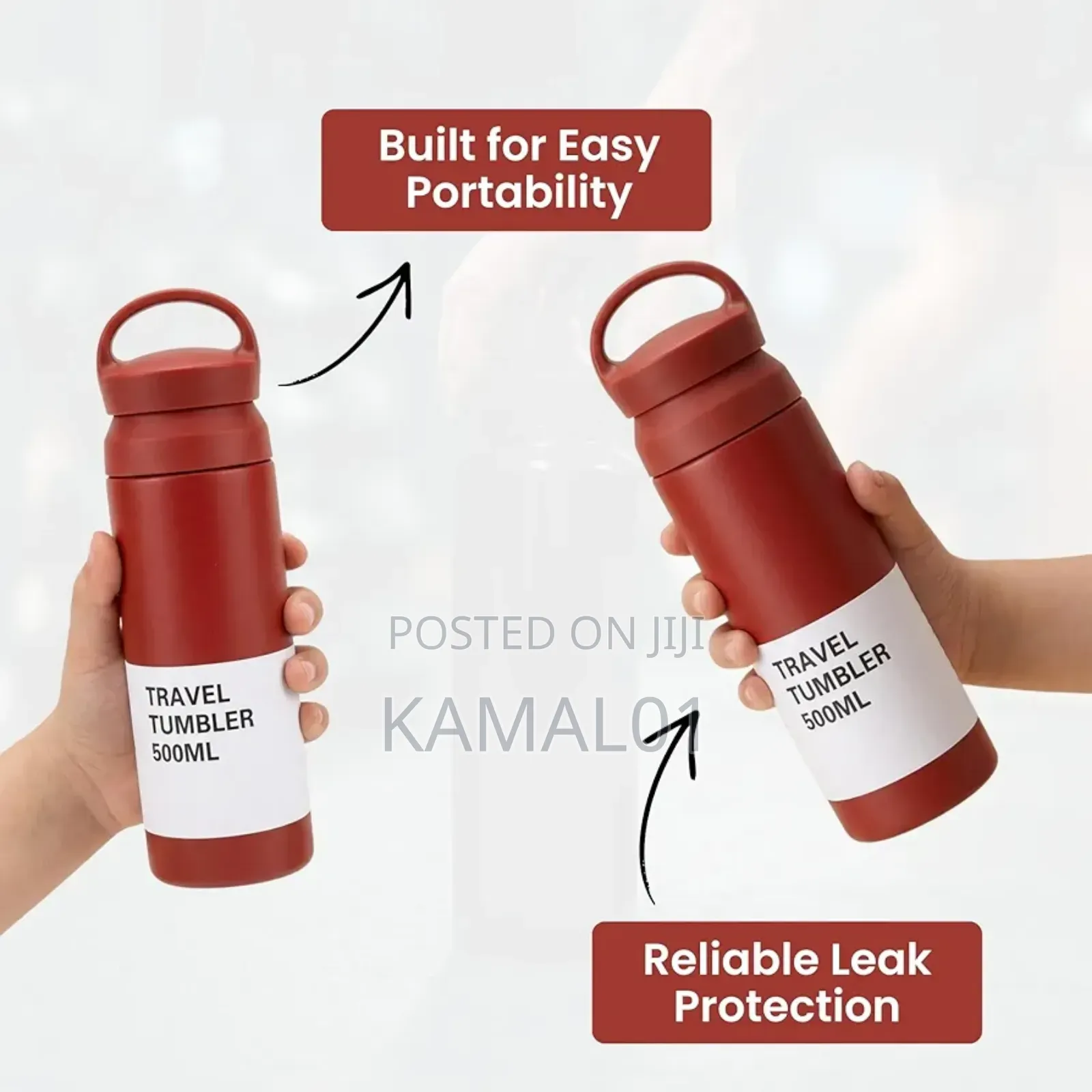 Travel Tumbler 500ml, Stainless Steel, Hot and Cold
