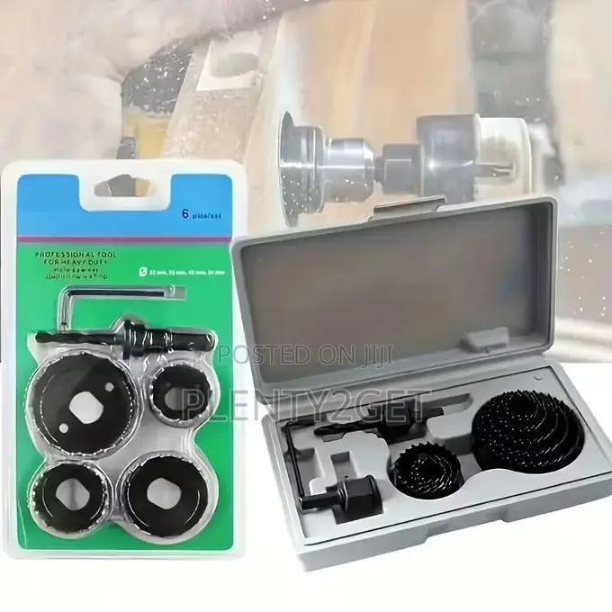 6pcs/11-Hole Sawing Set With Chuck - Drill Bits for Wood, Plastic, PVC